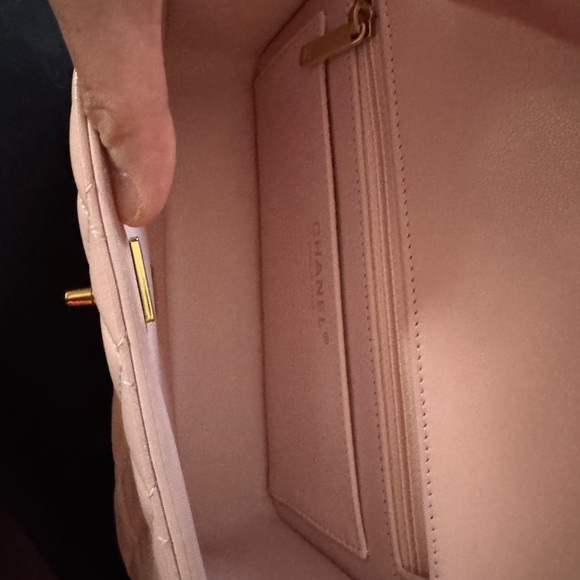 Authentic CHANEL Pink Mini Flap Bag, Crystal Handle, Original Packaging +Receipt - Picture 12 of 16